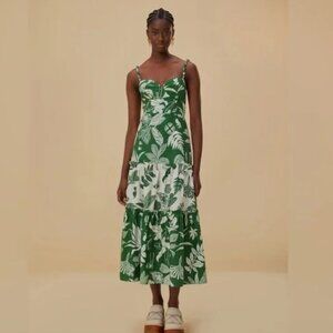 NWT Farm Rio Forest Soul Mix Midi Dress, Size L